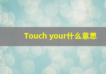 Touch your什么意思